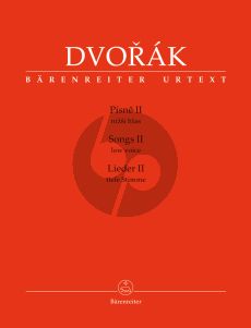 Dvorak Songs (Lieder) II for Low Voice and Piano (cz./engl./germ.) (edited by Veronika Vejvodová)