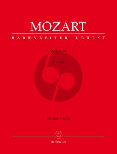 Mozart Requiem KV 626 Soli-Choir-Orchestra Full Score (Süssmayr) (ed. Leopold Nowak) (Barenreiter-Urtext)