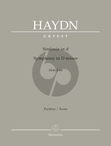 Joseph Haydn Symphony D-minor Hob.I:80 Full Score (edited by Sonja Gerlach and Sterling E. Murray) (Barenreiter-Urtext)