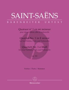 Saint-Saens Quartet No.1 e-minor Op.112 2 Violins-Viola-Violoncello (Parts) (edited by Fabien Guilloux)