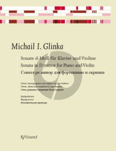 Glinka Sonate d-moll Klavier und Violine (2 Spielpartituren) (Igor Andreev)