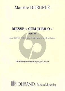 Durufle Messe con Jubilo Op.11 (Baritone solo-Baritone choir-Orchestra-Organ) (red. voices and organ)