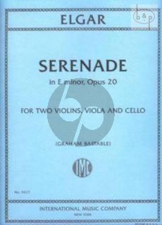 Serenade e-minor Op.20 for 2 Violins, Viola and Cello Score and Parts