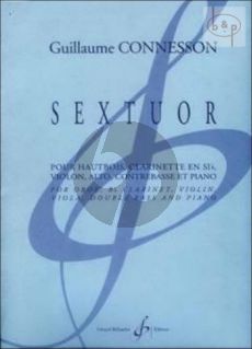 Sextuor for Oboe,Clarinet [Bb]-Violin, Viola, Double Bass and Piano Score and Parts