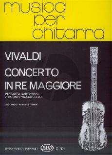 Vivaldi Concerto D-major RV 93 Guitar [Lute]- 2 Violins and Violoncello (Parts) (edited by Daniel Benkő)