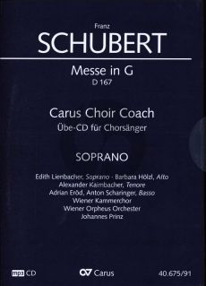 Schubert Messe G-dur D.167 Sopran Chorstimme MP3-CD (Carus Choir Coach)