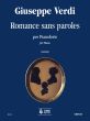 Verdi Romance sans Paroles for Piano Solo (Edited by Marco Lazzara)