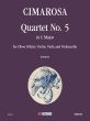 Cimarosa Quartetto No .5 C-major or Oboe (Flute), Violin, Viola and Violoncello (Score/Parts) (Claudio Paradiso)