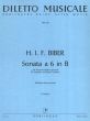 Biber Sonate a 6 B-dur 2 Violinen, 2 Violen, Violone und Bc (Stimmensatz) (Nikolaus Harnoncourt)