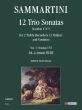 Sammartini 12 Trio Sonatas Vol.2 (No.7-12) (London 1727) (2 Treble Rec.[2 Vi.]-Bc)