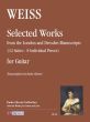 Weiss Selected Works from the London and Dresden Manuscripts Guitar