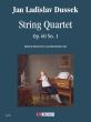 Dussek String Quartet Op.60 No.1 (Score/Parts) (edited by Renato Ricco and Massimiliano Sala)