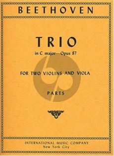 Beethoven Trio C-major Op .87 2 Violina and Viola (Parts)