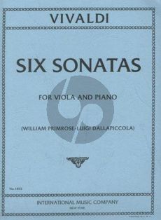Vivaldi 6 Sonatas Viola-Piano (Primrose-Dallapiccola)
