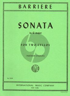 Barriere Sonata G-major 2 Violoncellos (Nathan Stutch)