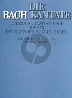 Bach Kantate BWV 75 Die Elenden sollen essen Soli-Chor-Orch. Partitur