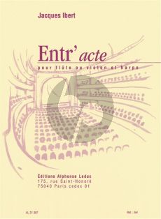 Ibert Entr'acte Flute or Violin and Harp