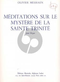 Messiaen Meditations sur le Mystere de la Sainte Trinite