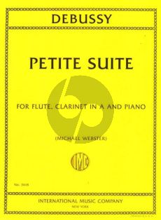 Debussy Petite Suite Flute-Clarinet [A]-Piano (Score/Parts) (arr. Michael Webster)