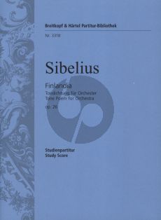 Sibelius Finlandia Op.26 Tone Poem for Orchestra Study Score