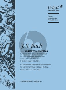 Bach Violin Concertos BWV 1041, BWV 1042, BWV 1043 Violin-Orchestra Study Score (edited by Klaus Hofmann)