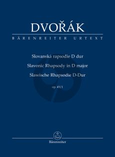 Dvorak Slavonic Rhapsody D-major Opus 45 No. 1 Study Score (edited by Robert Simon)