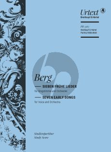 Berg 7 Fruhe Lieder High Voice and Orchestra (Study Score) (Michael Kube)