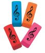 Gum Muzieksleutel diverse Kleuren - 10 Stuks (Wedge Eraser Treble Clef Pack of 10)