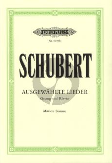 Schubert Ausgewahlte Lieder 30 Lieder fur Mittelstimme und Klavier