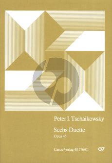 Tchaikovsky 6 Duette Op. 46 2 Singstimmen (Thomas Kohlhase) (russ./dt.)