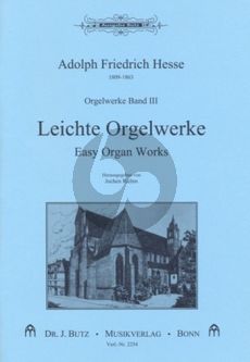 Hesse Orgelwerke Band 3 Leichte Orgelwerke (Jochem Riem)