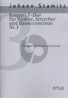 Stamitz Konzert F-dur No.3 Violine-Streicher-Bc (Klavierauszug) (Kuo-Hsiang Hung)