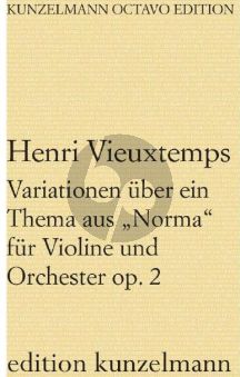 Vieuxtemps Variationen über ein Thema aus "Norma" Op. 2 Violine und Orchester (Partitur) (Olaf Adler)