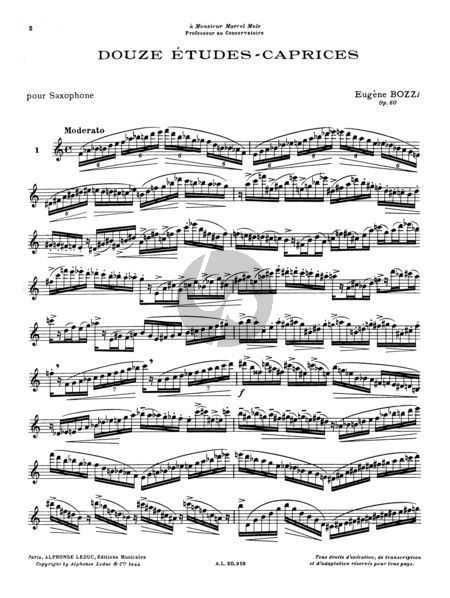 Eugène Bozza Gavotte des damoiselles partition saxophone alto piano ed.  Leduc