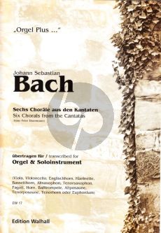 Bach 6 Chorale aus Kantaten BWV 178 - 86 - 92 - 4 / 3 - 4 / 4 - 37 for Orgel und Solo Instrument (Herausgegeben von Hans Peter Eisenmann)