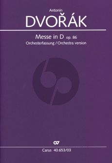 Dvorak Messe D-dur Op.86 SATB soli-SATB-Orch. Vocal Score (lat.) (Orchestral Version) (edited by Klaus Doge)
