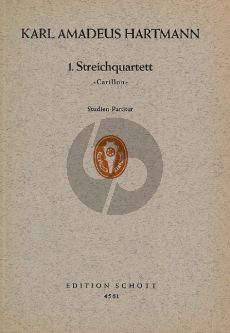 Hartmann Streichquartett No.1 (1933) 'Carillon' (Studienpartitur)