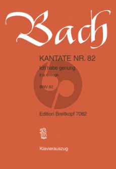 Bach Kantate No.82 BWV 82 - Ich habe genug (genung) (Fassung Bass Stimme) (It is enough) (Deutsch/Englisch) (KA)