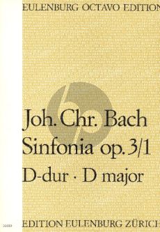 Bach Sinfonia D-dur Op.3 No.1 fur Kammerorchester Partitur (Hanspeter Gmür)
