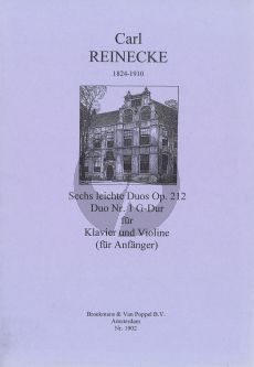 Reinecke 6 Leichte Duos Op.212 No.1 G-Major Violine - Klavier