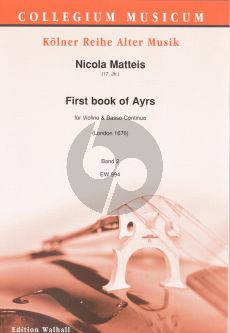 Matteis First Book of Ayrs Vol.2 6 Suites Violin-Bc