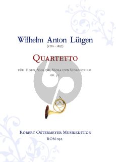 Lutgen Quartetto Op.30 Horn-Violine-Viola-Basso (Part./St.)