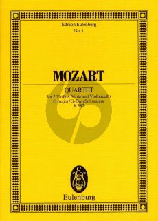 Mozart Streichquartett G-Dur KV 387 Taschenpartitur