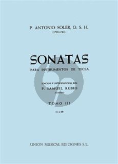 Soler Sonatas Vol.3 (No.41-60) Harpsichord (ed. P.Samuel Rubio)