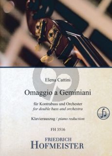 Cattini Ommagio a Geminiani Kontrabass und Orchester (Klavierauszug)