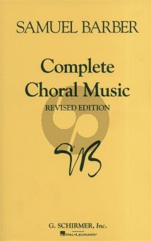 Barber Complete Choral Music SATB