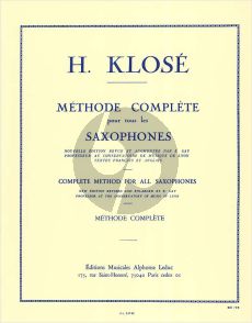 Klose Methode Complète pour tous les Saxophones (French/English)