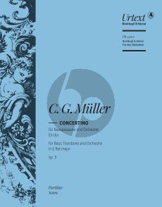 Muller Concertino Es-dur Op.5 Bass Trombone-Orchestra (Full Score) (edited by Nick Pfefferkorn)