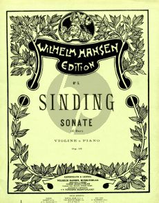 Sinding Sonate in C Op. 12 Violin and Piano