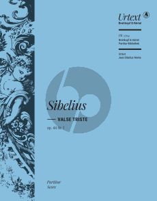 Sibelius Valse Triste Op.44 No.1 Orchestra Full Score (from the music to 'Kuolema') (edited by Timo Virtanen)